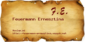Feuermann Ernesztina névjegykártya